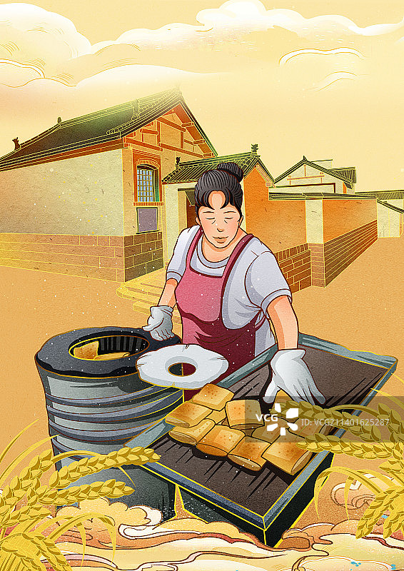 美食缸炉烧饼图片素材