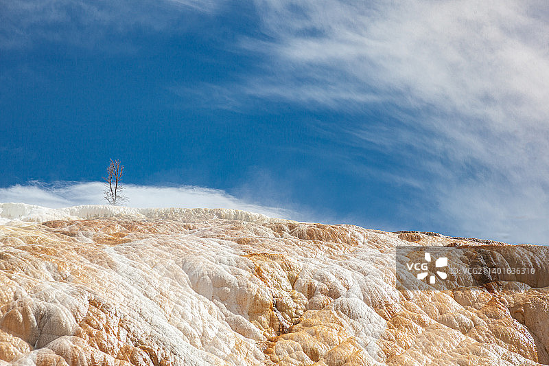 美国黄石国家公园的碳酸钙图片素材
