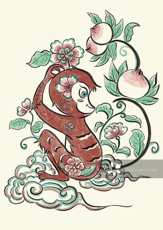 猴年纹样图片素材