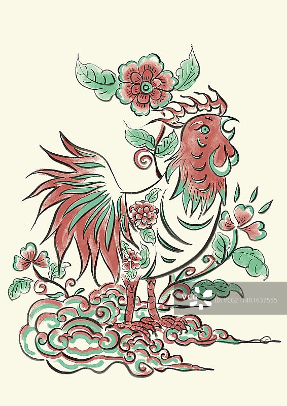 鸡年纹样图片素材