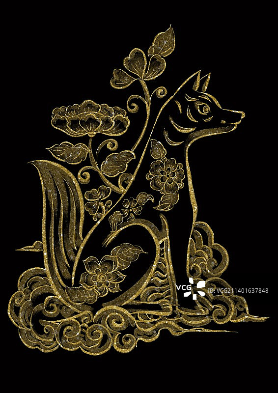 狗年纹样图片素材