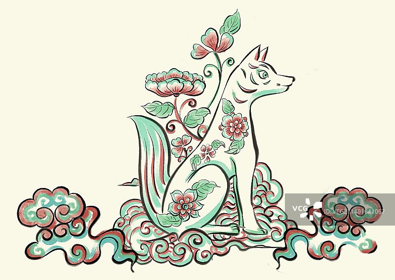 狗年纹样图片素材