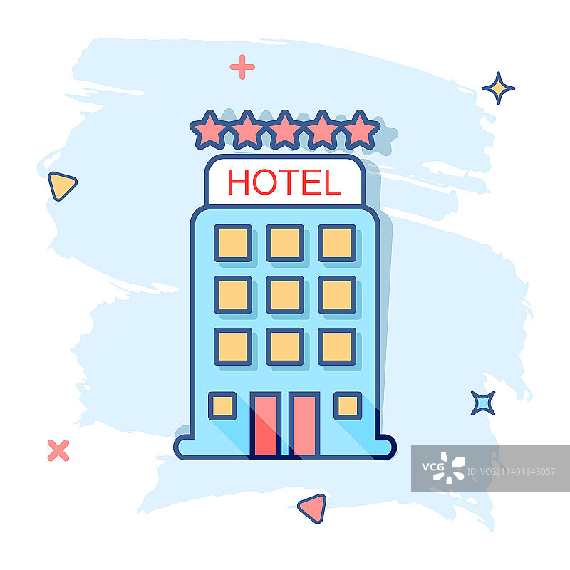 卡通风格的酒店标志图片素材
