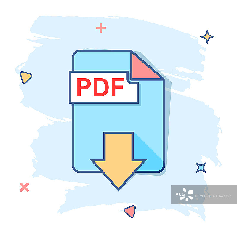 漫画风格PDF下载卡通图标图片素材