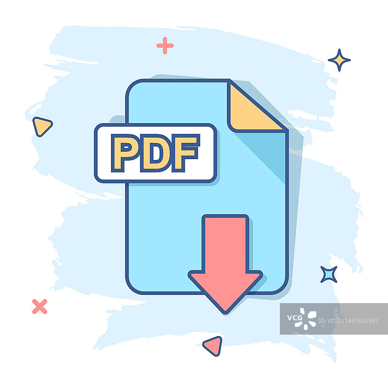 漫画风格PDF下载卡通图标图片素材