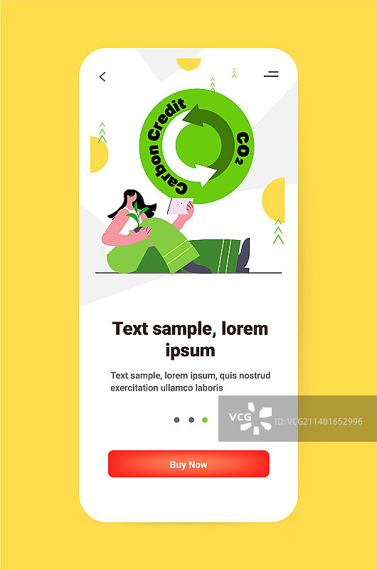 女人使用平板电脑了解二氧化碳排放限制图片素材