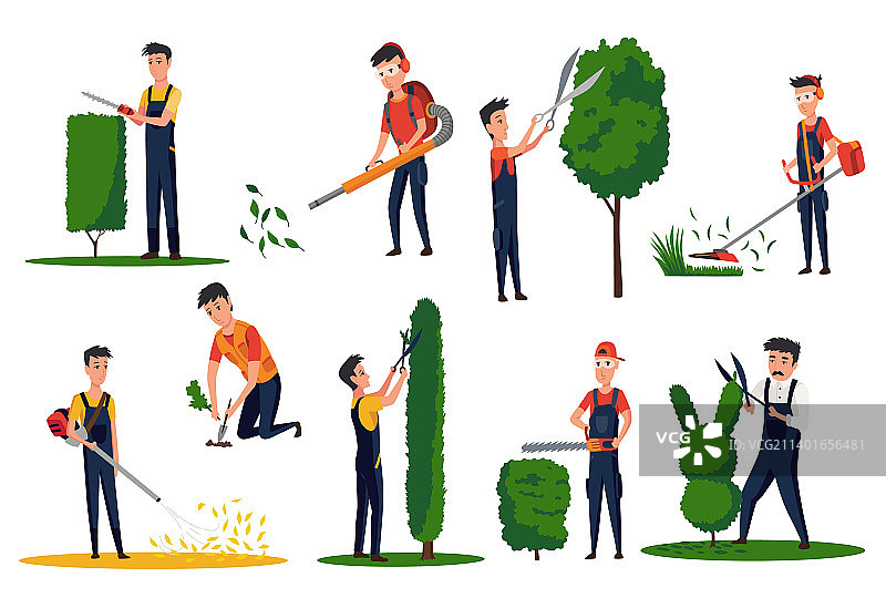 园丁和工具图片素材