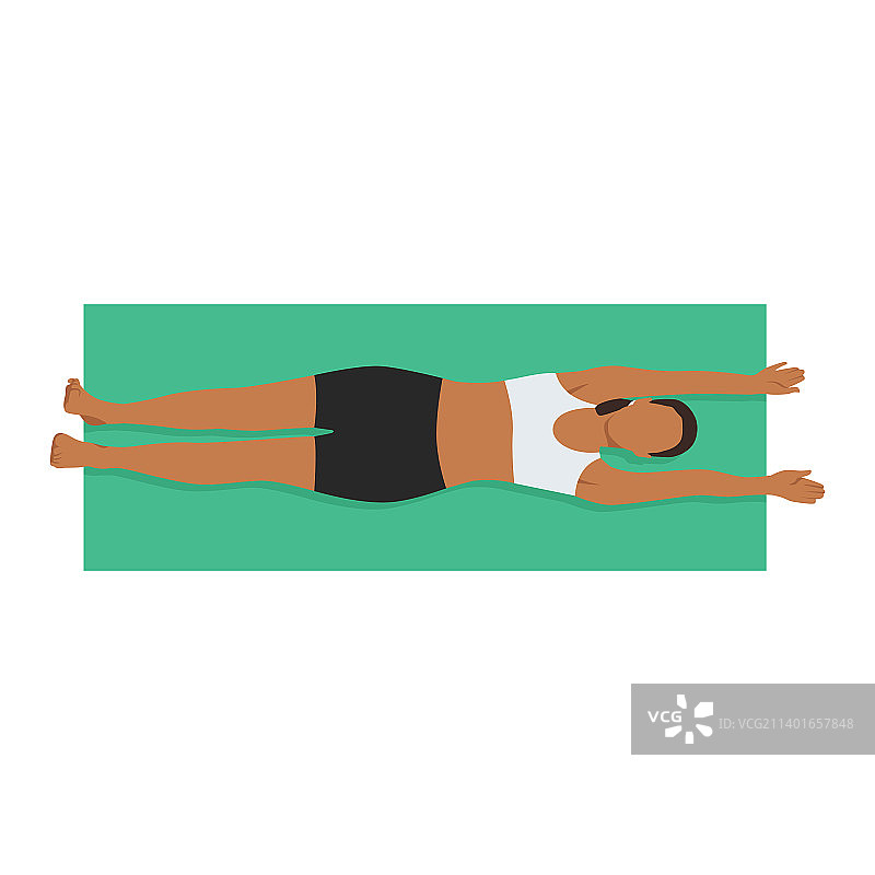 女人正在做 पवनमुक्तासन 放气式图片素材