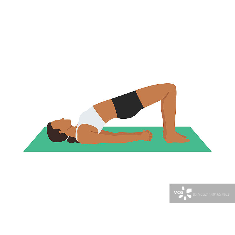 做半桥运动的女人图片素材