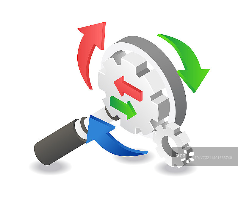 自动齿轮放大镜图片素材