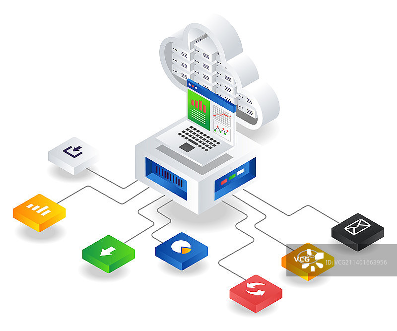 云服务器网络数据分析图片素材