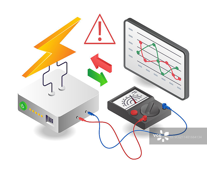 电源适配器电压分析仪测量图片素材