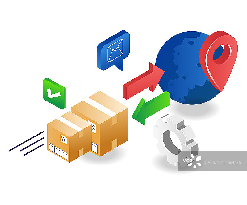 世界物流货运代理流程图片素材