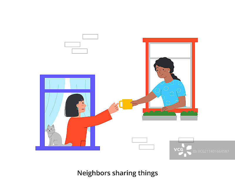 睦邻友好概念图片素材