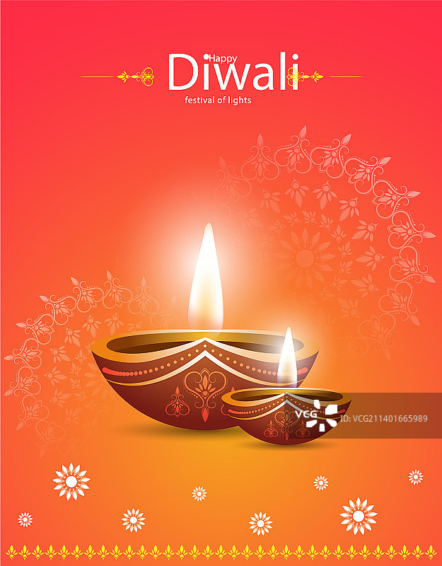 印度排灯节贺卡设计图片素材