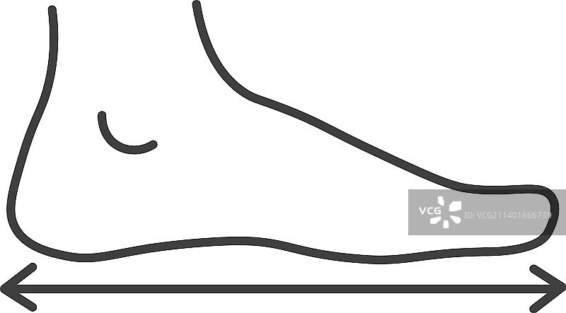 人体脚部尺寸测量图图片素材