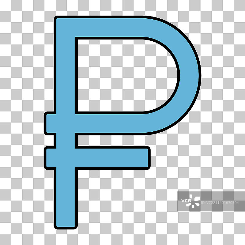 卢布货币图标，俄罗斯银行经济扁平标志图片素材