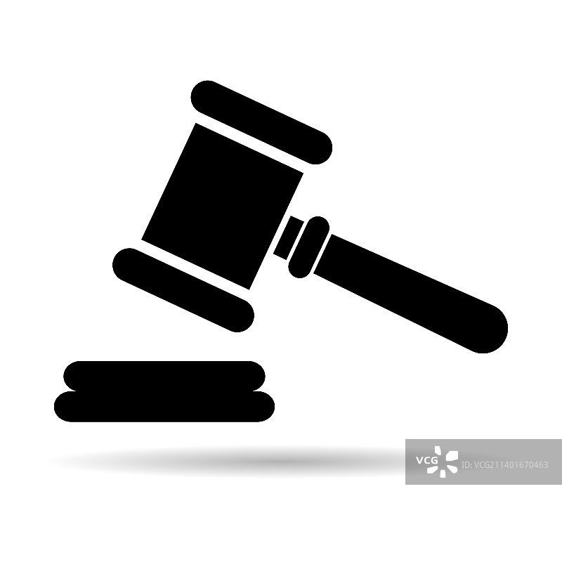 法槌图标阴影法律拍卖符号图片素材