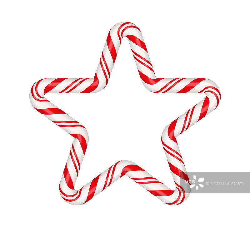 圣诞糖果手杖红白星星框架图片素材