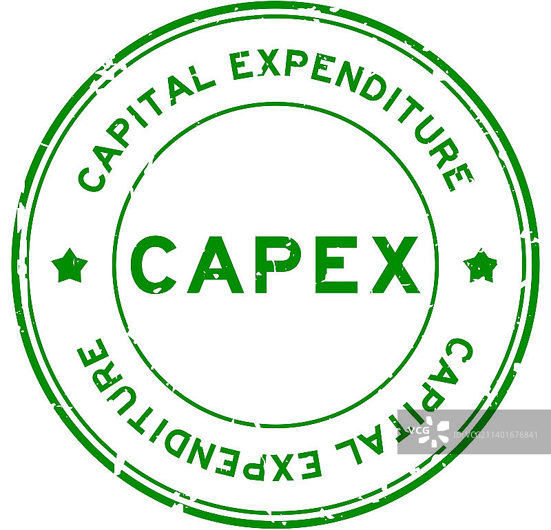 绿色资本支出文字圆形图片素材