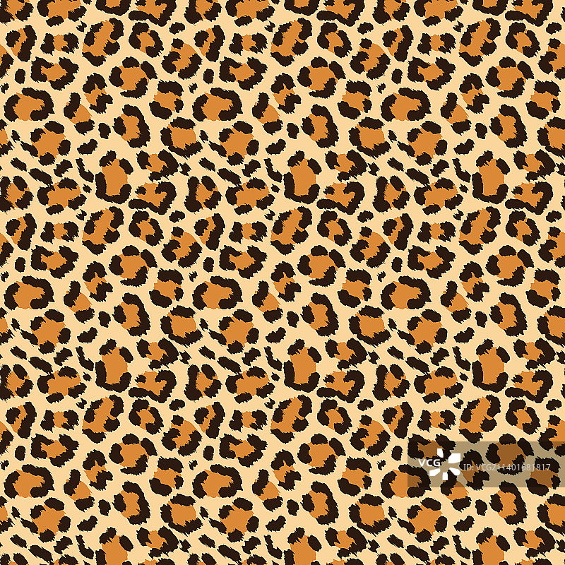 高清晰度豹纹皮毛无缝图案图片素材