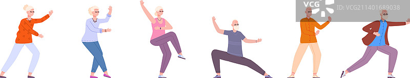 老年人太极拳图片素材