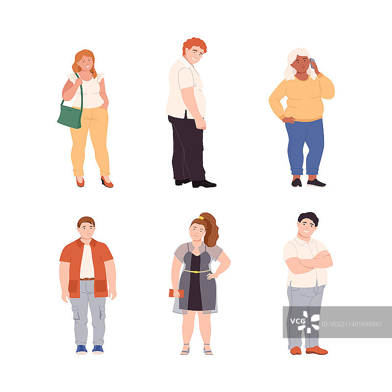 站立的肥胖人物图片素材