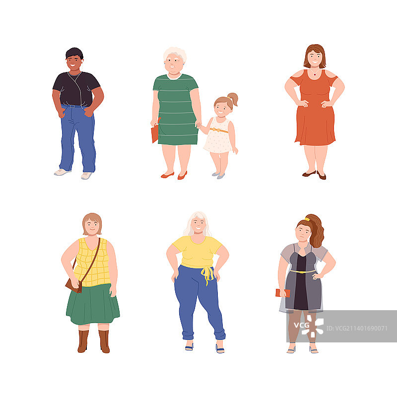 站立的肥胖人物图片素材