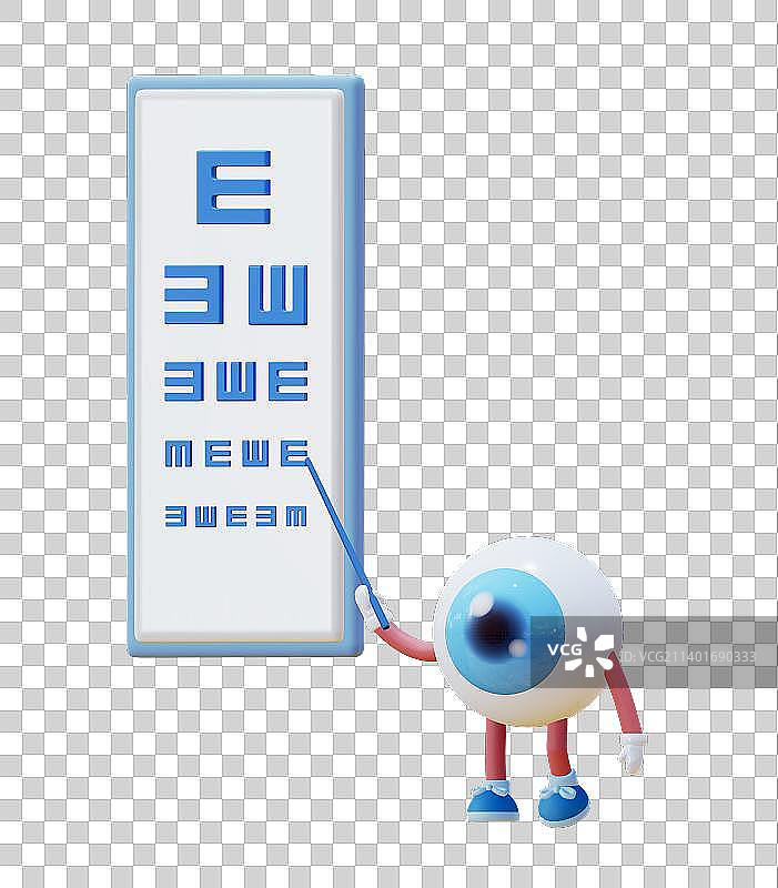 保护眼睛视力3D卡通素材图片素材