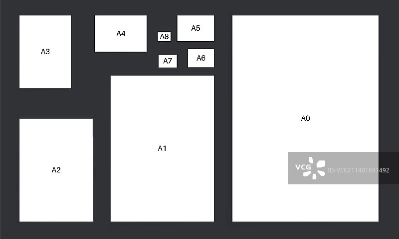 国际纸张尺寸图片素材