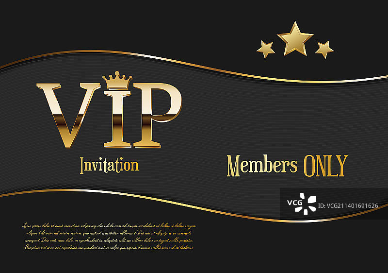 黑色和金色VIP邀请卡图片素材