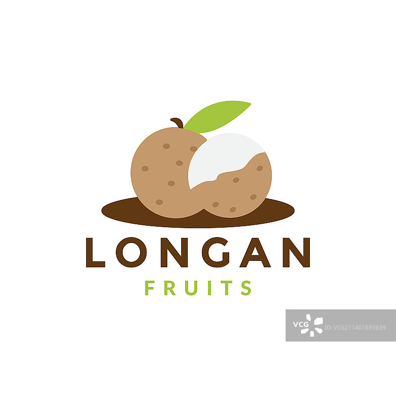 新鲜龙眼水果Logo设计图片素材