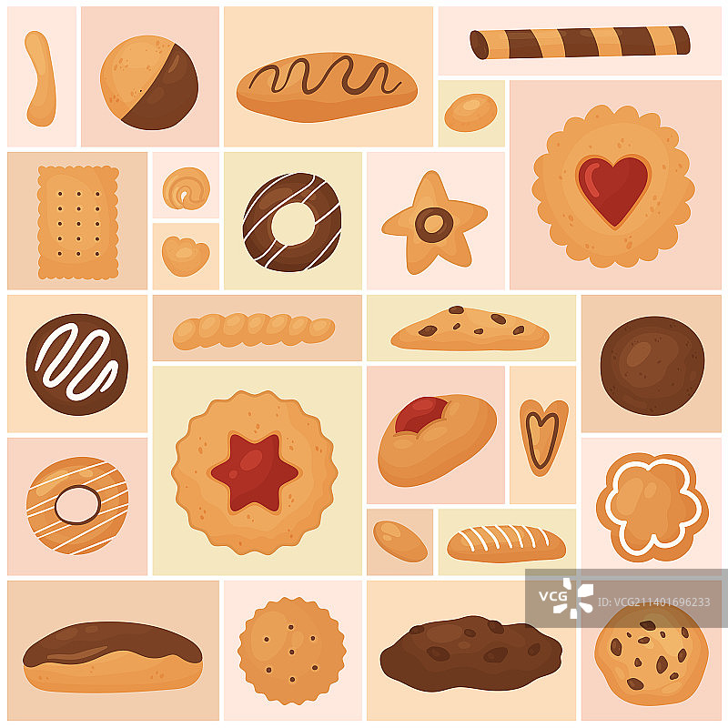 什锦糖果小吃曲奇甜点图片素材