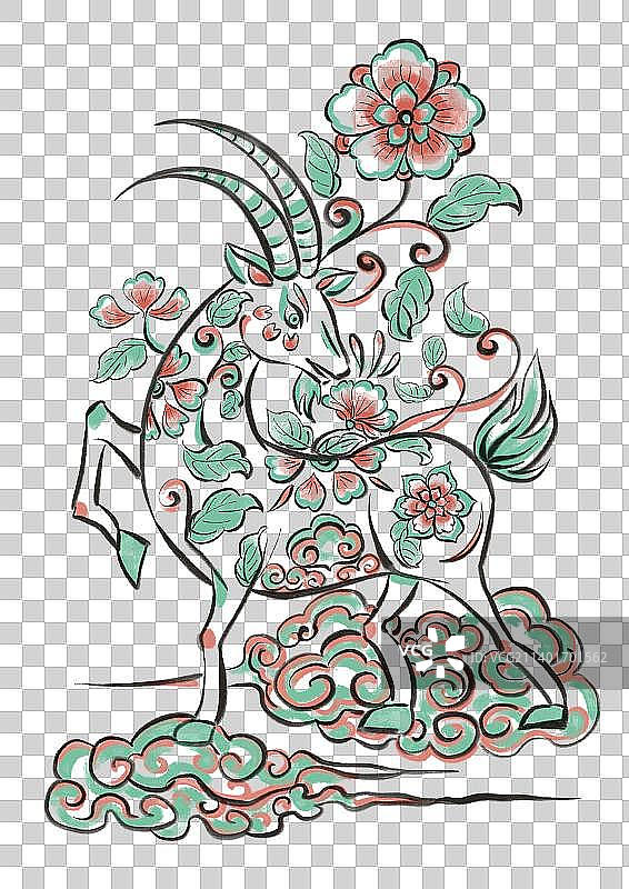 羊年纹样图片素材