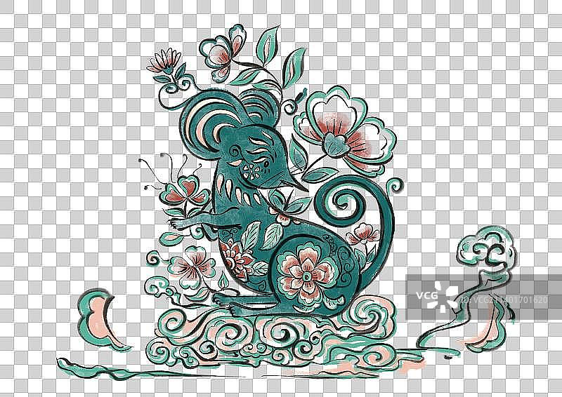 鼠年纹样图片素材