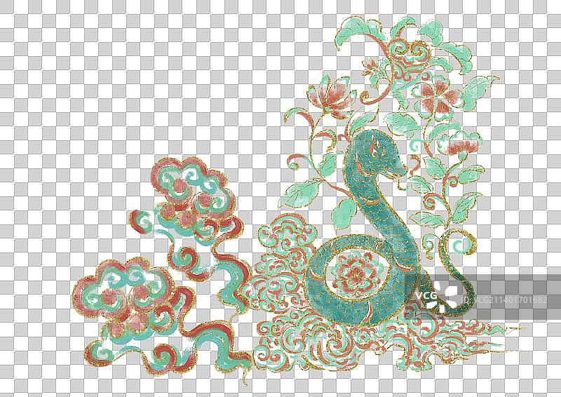 蛇年纹样图片素材