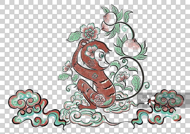 猴年纹样图片素材
