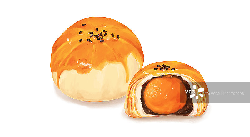 蛋黄酥图片素材