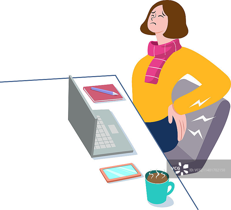 办公室综合征引起的背痛图片素材