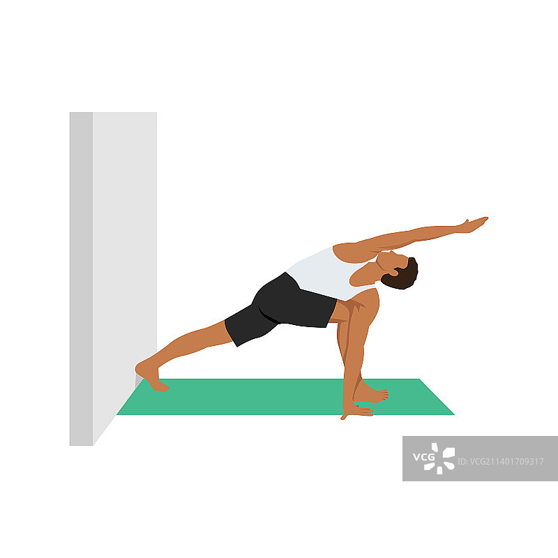 扭转侧角式瑜伽图片素材