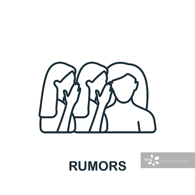 谣言图标单色简约线条骚扰图片素材