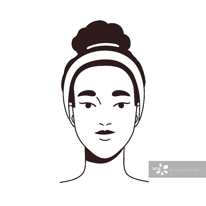 漂亮女人脸部肖像图片素材