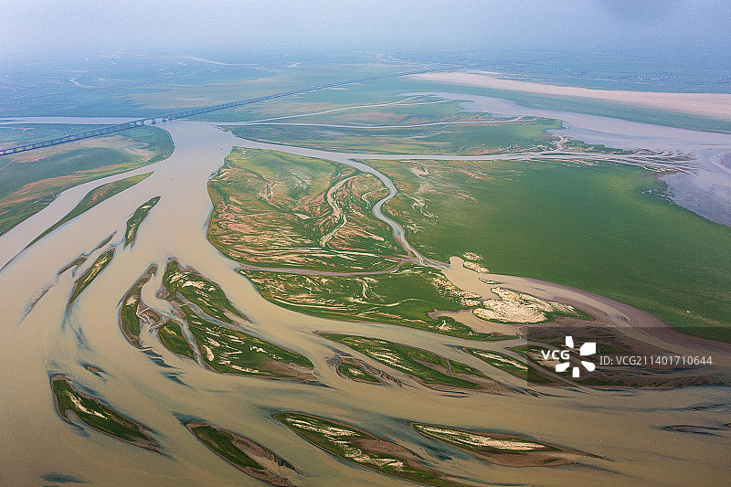 江西鄱阳湖干旱水位下降严重图片素材