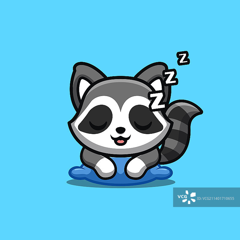 卡通可爱风浣熊图片素材