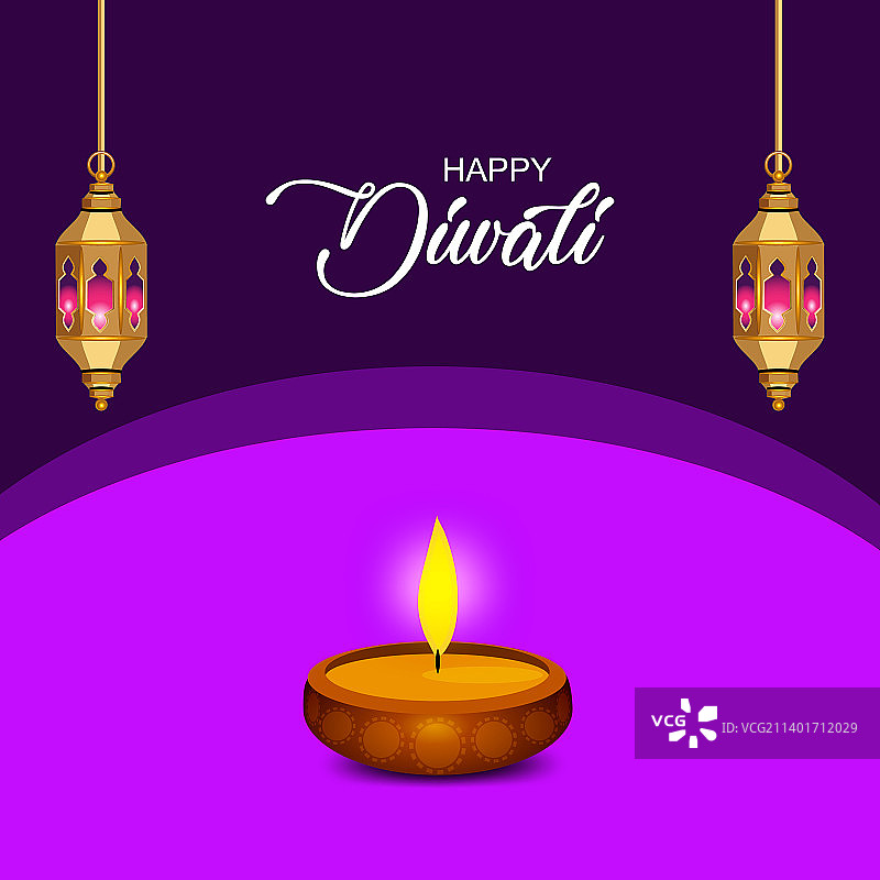 排灯节贺卡设计图片素材