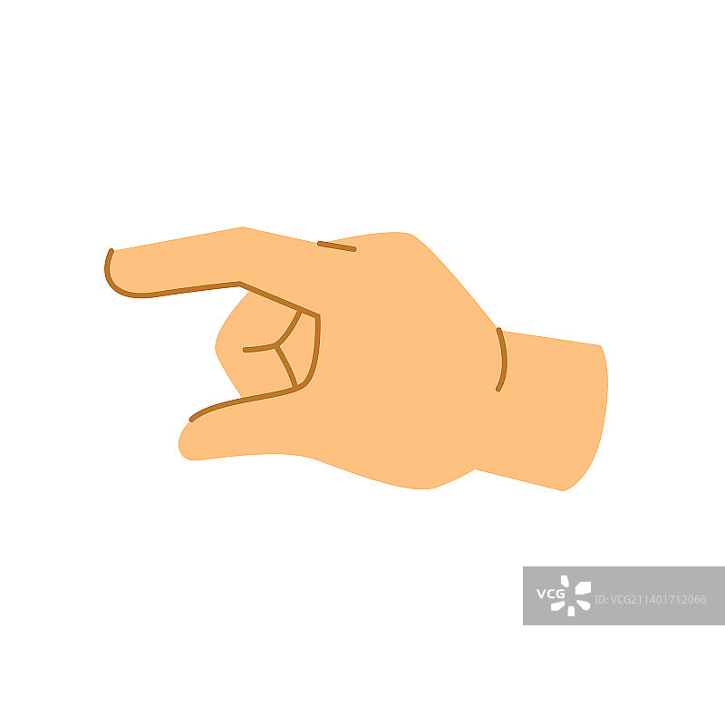 拇指和食指示意手势图片素材