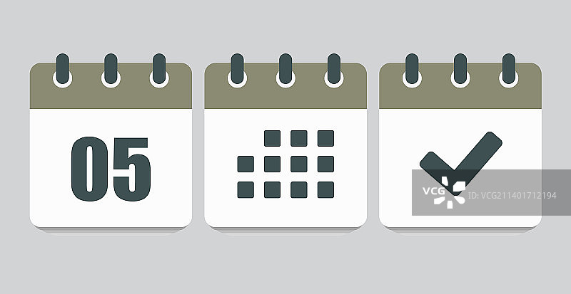 5号日程完成日历图标图片素材