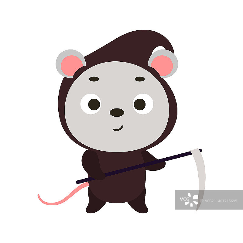 万圣节可爱死神小老鼠图片素材