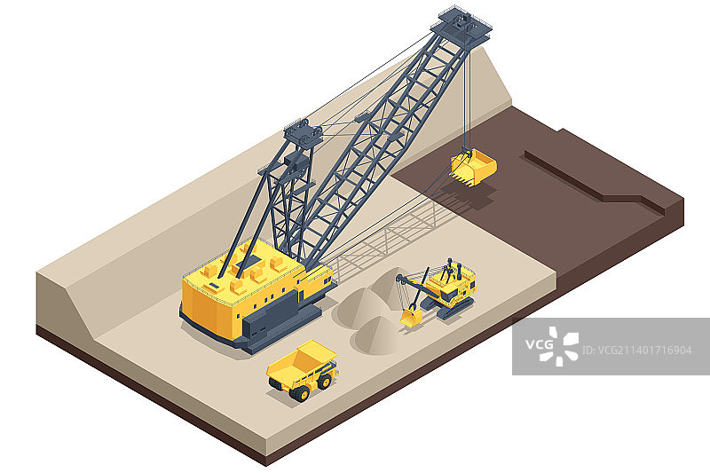 2.5D大型采石场图片素材
