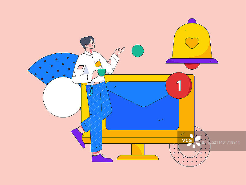 公告模板矢量创意扁平插画图片素材